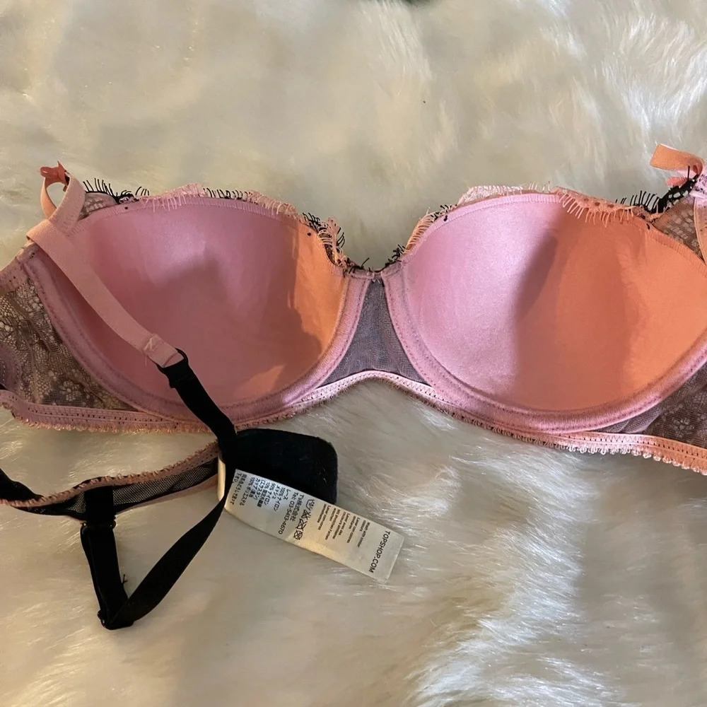 TOPSHOP Intimates Double Eyelash Balcony Bra, Size 36A - Picture 5 of 5